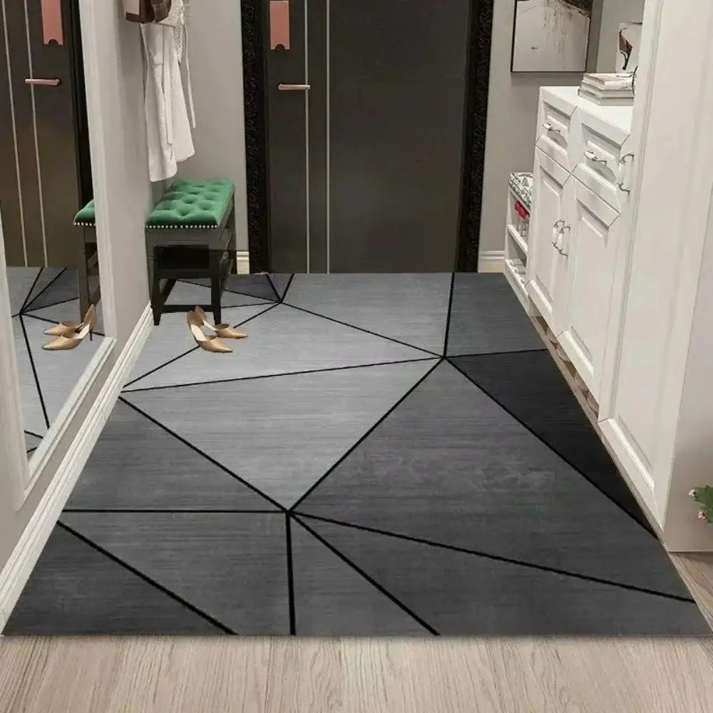 Modern Simple Lines Living Room Carpet Home Sofa Tea Table Blanket Bedroom Bed Rugs Cloakroom Door Mat Full Covered with Mats
