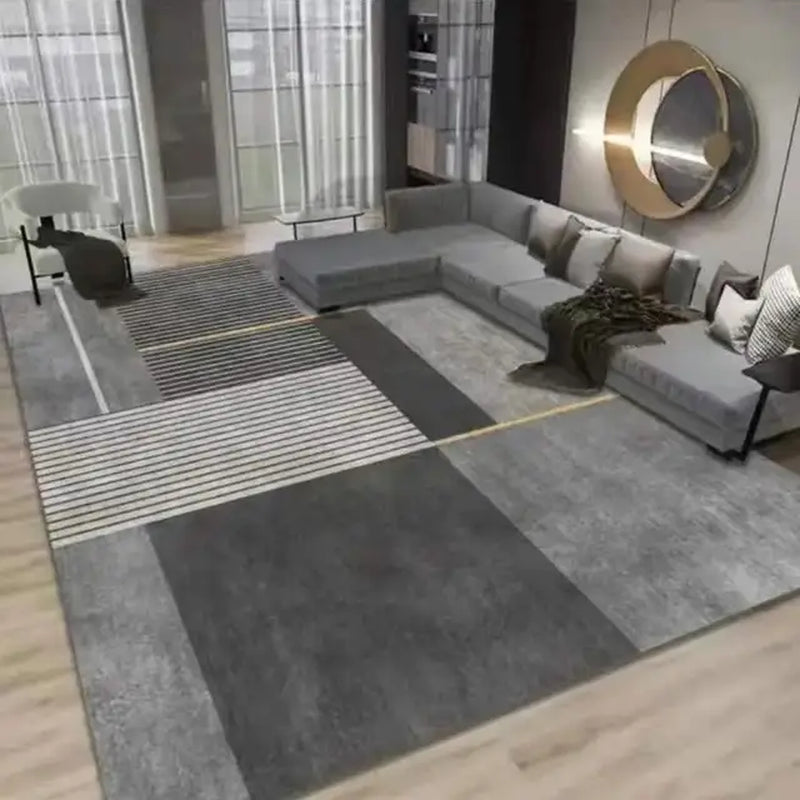 Modern Simple Lines Living Room Carpet Home Sofa Tea Table Blanket Bedroom Bed Rugs Cloakroom Door Mat Full Covered with Mats