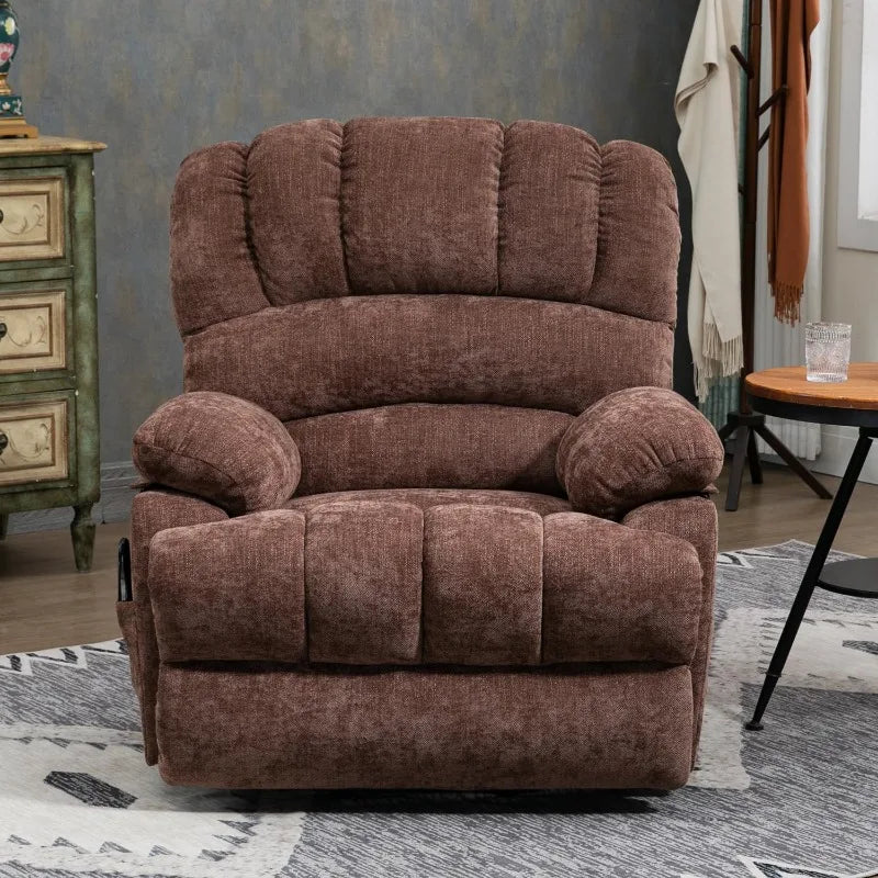 Power Lift Recliner Chair with Massage and Heat, Overstuffed Lift Chair,Infinite Position,Max 155° Reclining,Standing Assistance