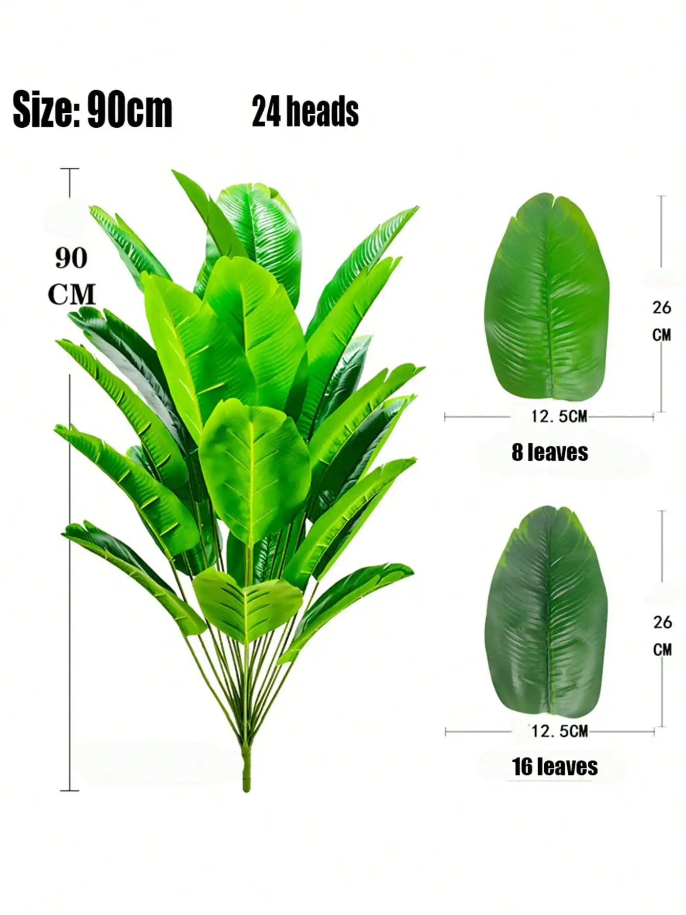 90Cm Long Artificial Traveler'S Palm Tree Greenery Indoor/Outdoor Potted Plant for Wedding Soft Engineering Landscape Fake Plant