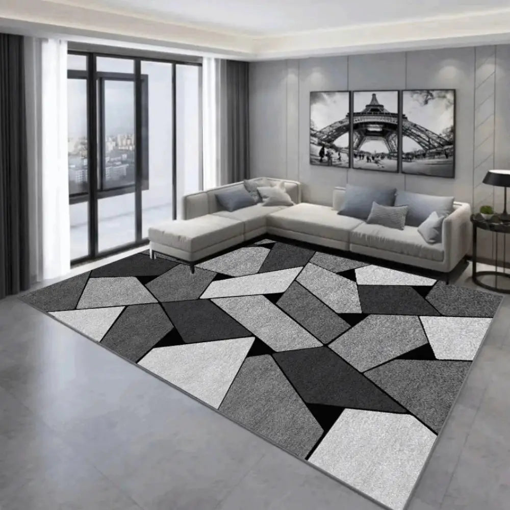 Modern Simple Lines Living Room Carpet Home Sofa Tea Table Blanket Bedroom Bed Rugs Cloakroom Door Mat Full Covered with Mats