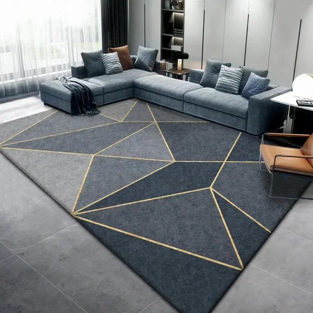 Modern Simple Lines Living Room Carpet Home Sofa Tea Table Blanket Bedroom Bed Rugs Cloakroom Door Mat Full Covered with Mats