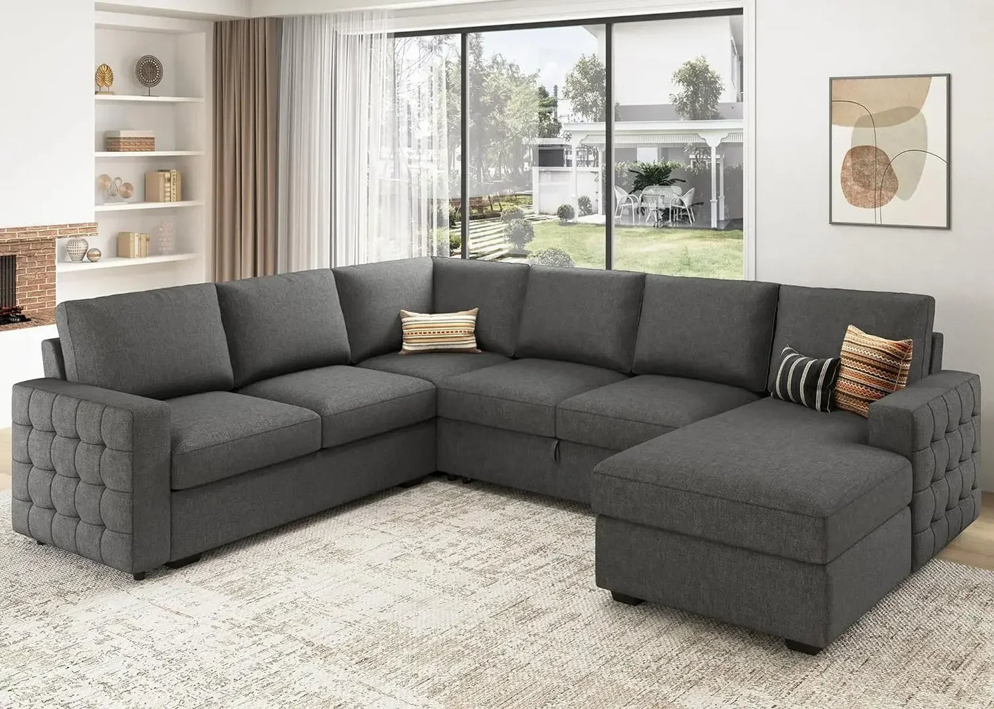 Ultimate Storage Sectional Sofa Bed
