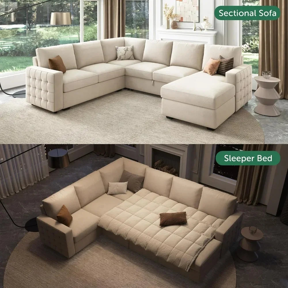 Ultimate Storage Sectional Sofa Bed