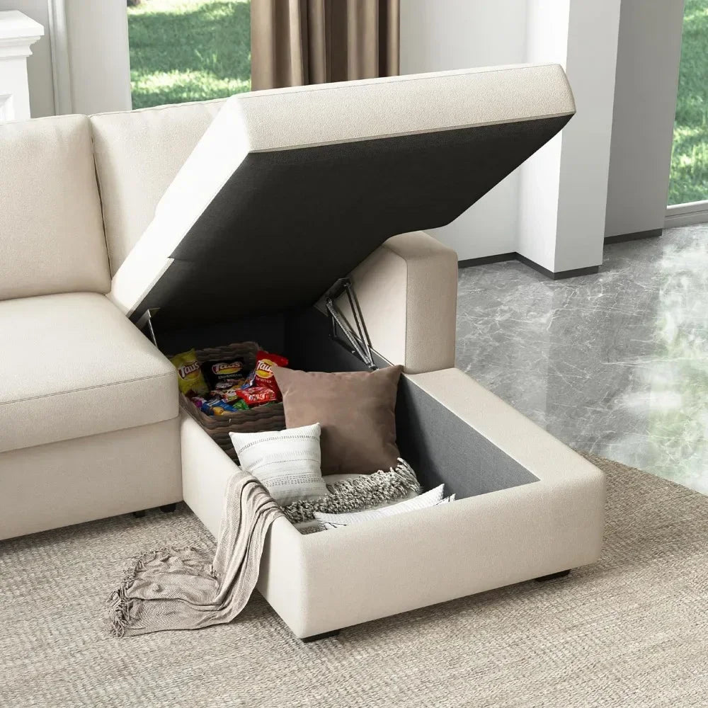 Ultimate Storage Sectional Sofa Bed
