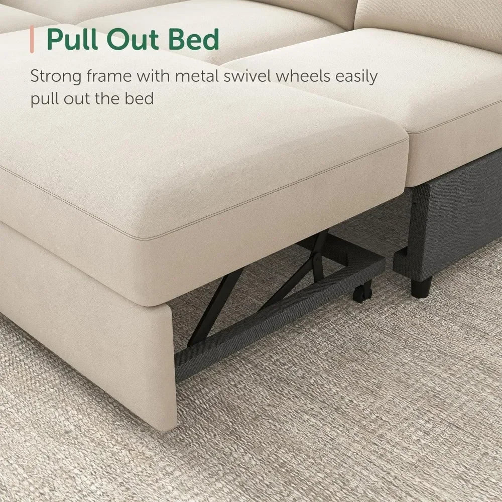 Ultimate Storage Sectional Sofa Bed