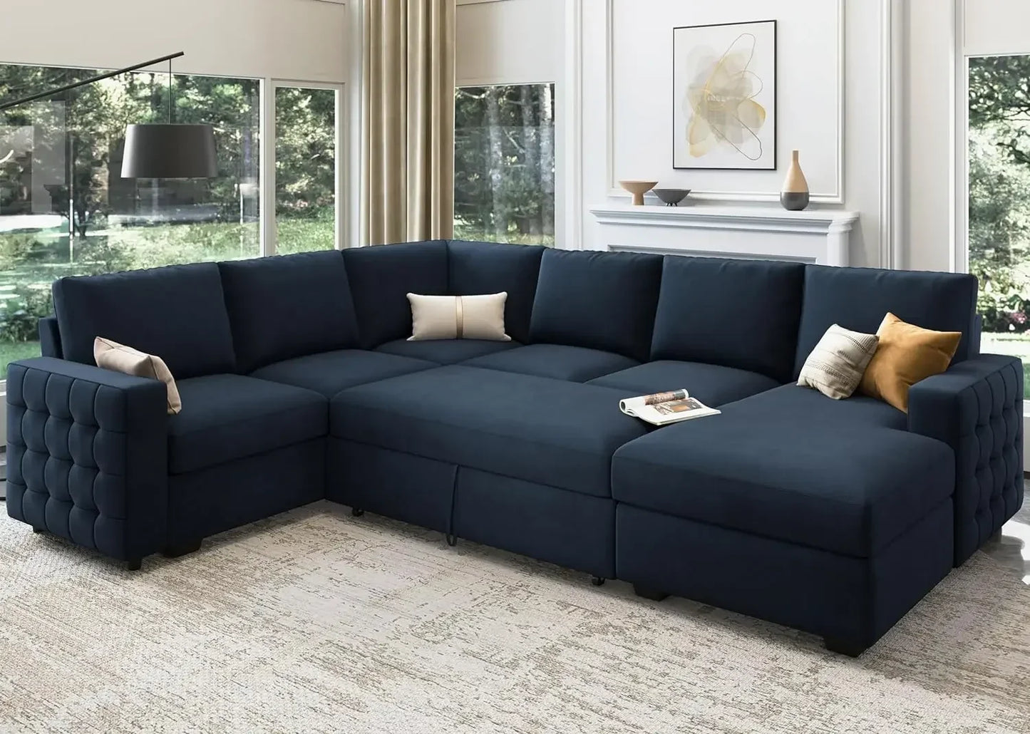 Ultimate Storage Sectional Sofa Bed