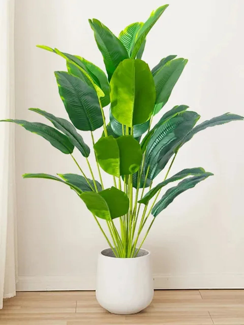 90Cm Long Artificial Traveler'S Palm Tree Greenery Indoor/Outdoor Potted Plant for Wedding Soft Engineering Landscape Fake Plant