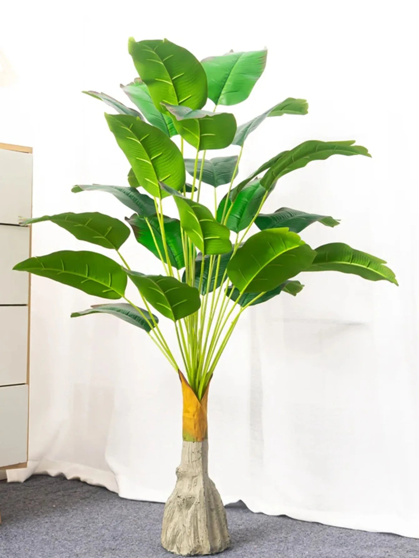 90Cm Long Artificial Traveler'S Palm Tree Greenery Indoor/Outdoor Potted Plant for Wedding Soft Engineering Landscape Fake Plant