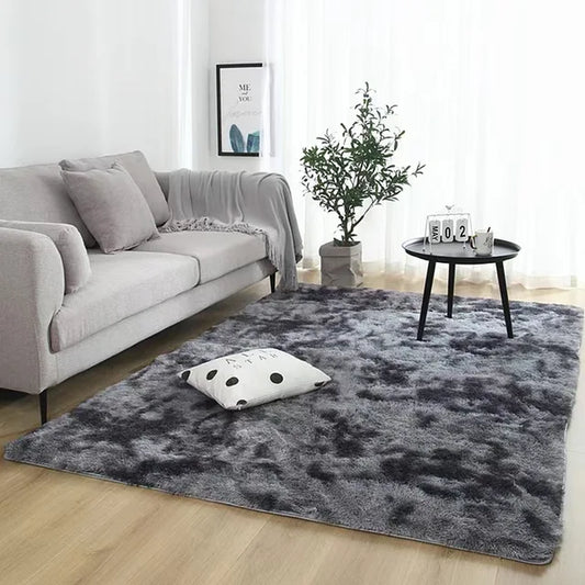 VIKAMA Silk Wool Rugs 40X60CM Plush Mats Fluffy Carpet Thick Bedroom Carpet Anti-Slip Floor Soft Solid Large Mats