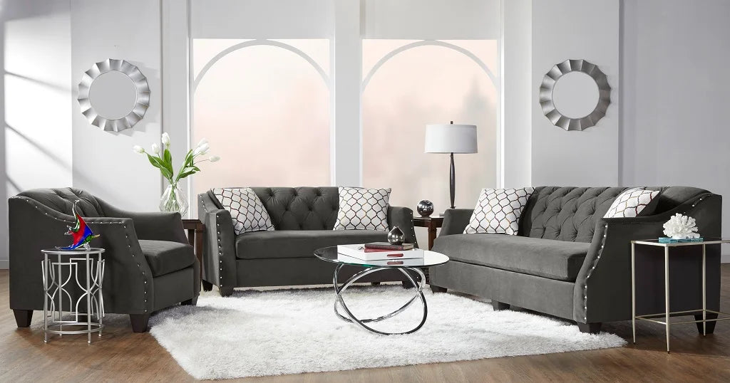 S16150 Bing Ash Sofa & Loveseat