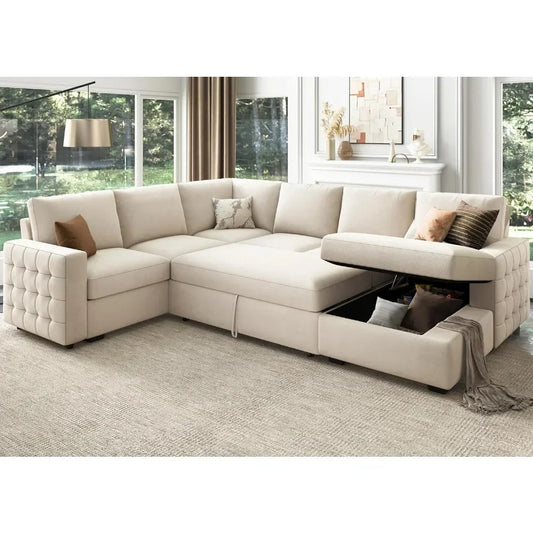 Ultimate Storage Sectional Sofa Bed