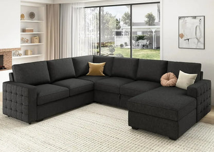 Ultimate Storage Sectional Sofa Bed