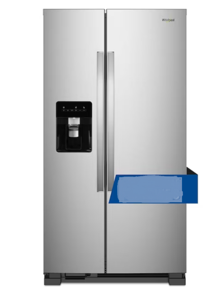 Whirlpool 24.6-cu ft Side-by-Side Refrigerator with Ice Maker (Fingerprint Resistant Stainless Steel)