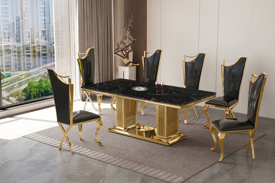 D7072 - Table + 6 Chair Set